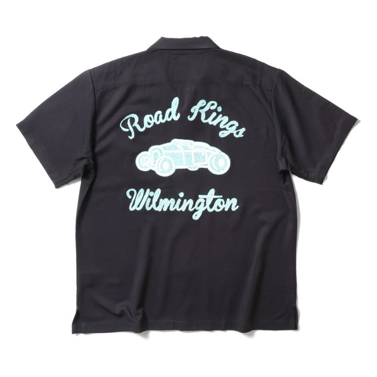 41223 BOWLING SHIRT (ROAD KINGS) - BLACK