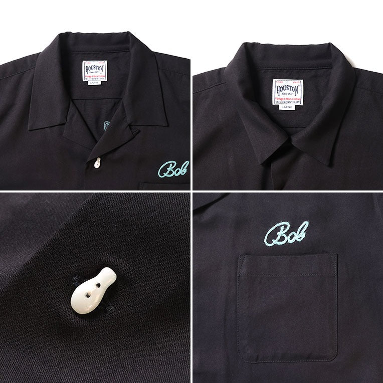 41223 BOWLING SHIRT (ROAD KINGS) - BLACK