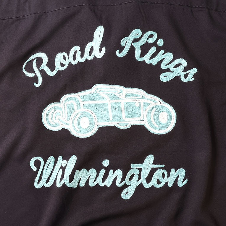 41223 BOWLING SHIRT (ROAD KINGS) - BLACK