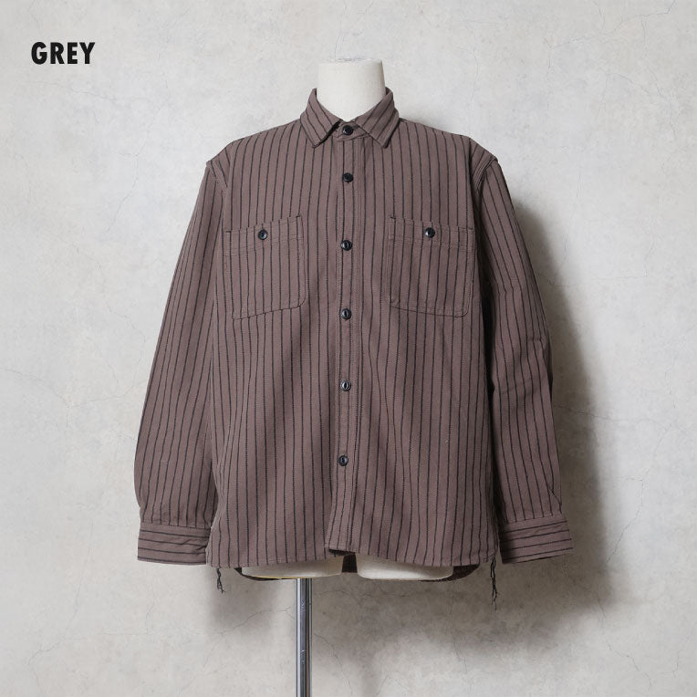 41255 STRIPE VIYELLA SHIRT - GREY