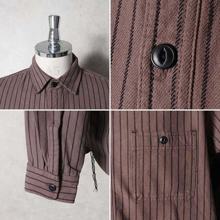 41255 STRIPE VIYELLA SHIRT - GREY