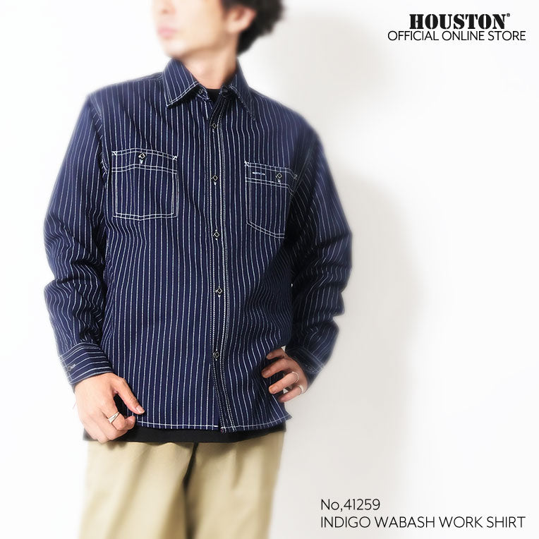 41259 INDIGO WABASH WORK SHIRT - INDIGO ONE WASH