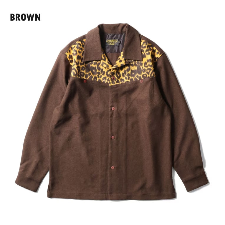 41281 PEACH SKIN SHIRT JACKET - BROWN