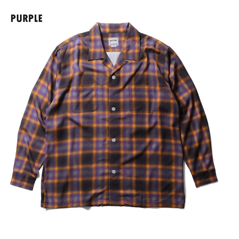 41284 OMBRE CHECK L/S SHIRT - PURPLE