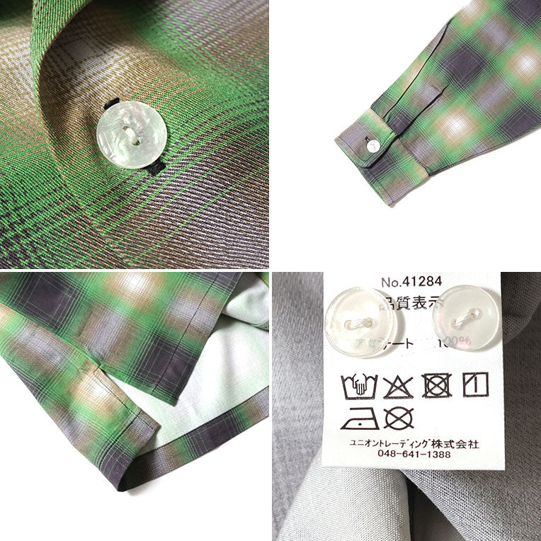41284 OMBRE CHECK L/S SHIRT - GREEN