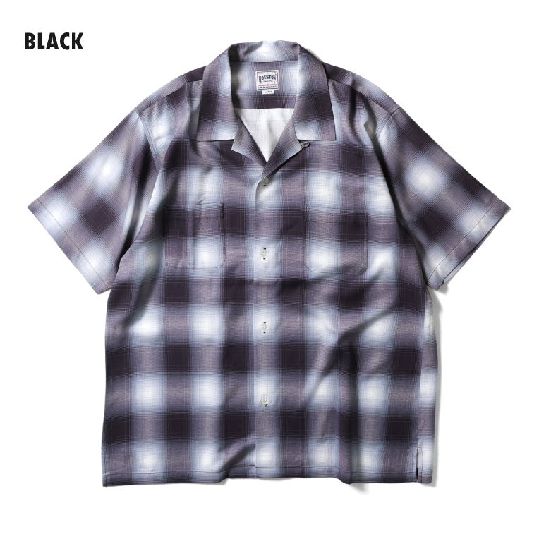 41285 OMBRE CHECK S/S SHIRT - BLACK