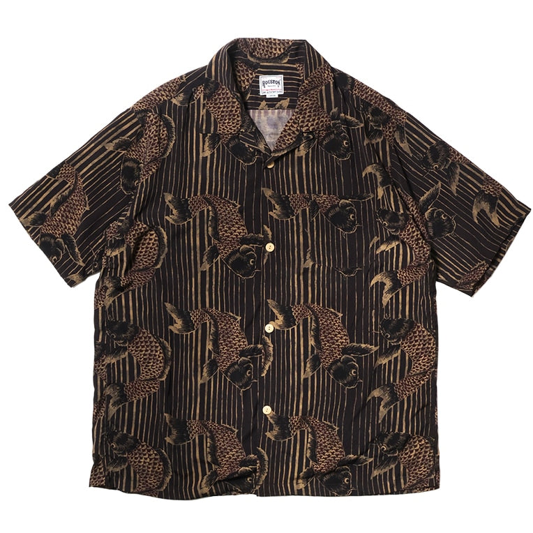 41296 ALOHA SHIRT (Carp) - BLACK