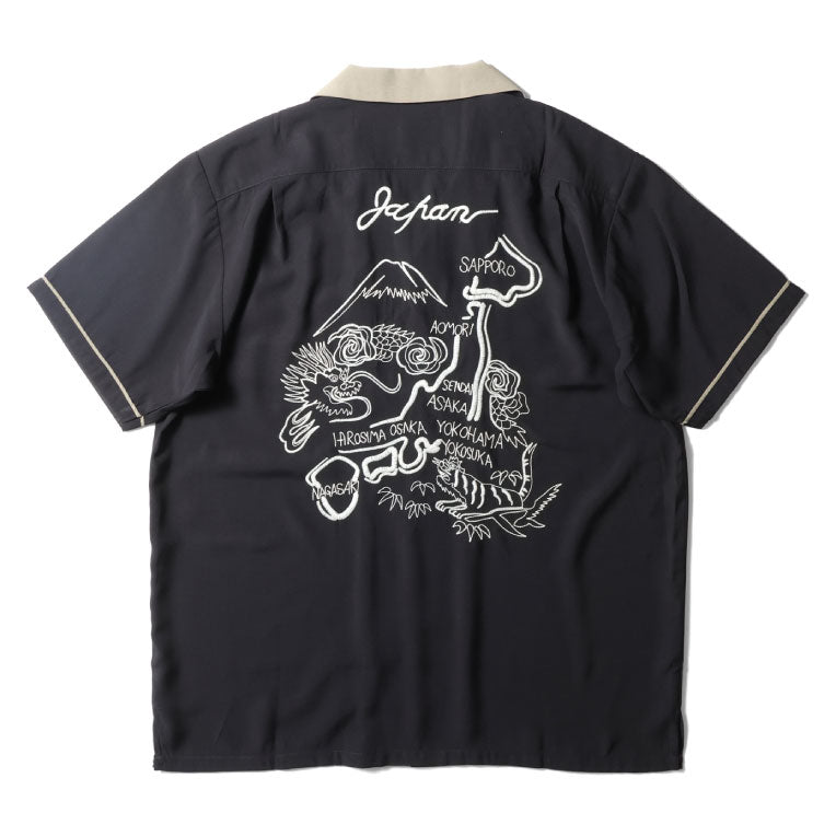 41310 SOUVENIR SHIRT (MAP) - BLACK