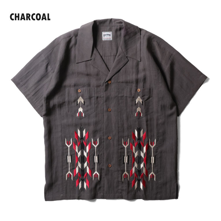 41330 LINEN CHIMAYO SHIRT - CHARCOAL