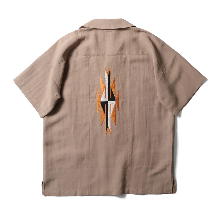 41331 LINEN CHIMAYO SHIRT - BROWN