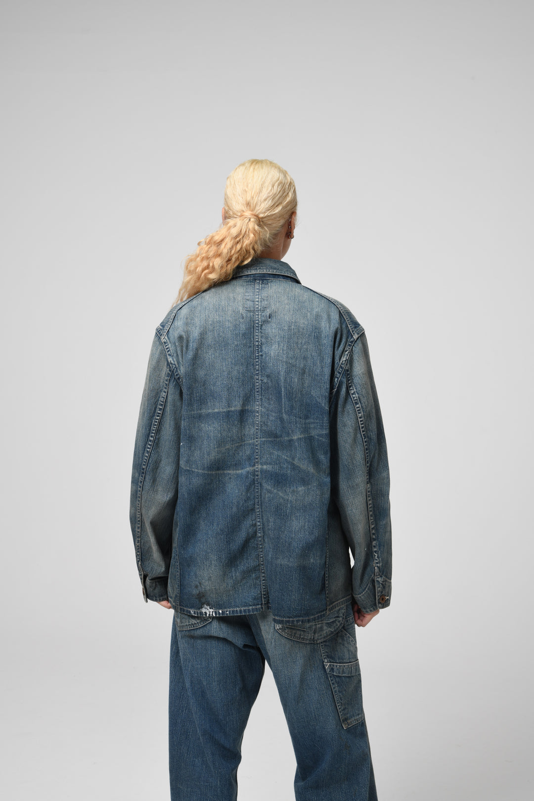 HERITAGE DENIM CHORE COAT AGED - INDIGO