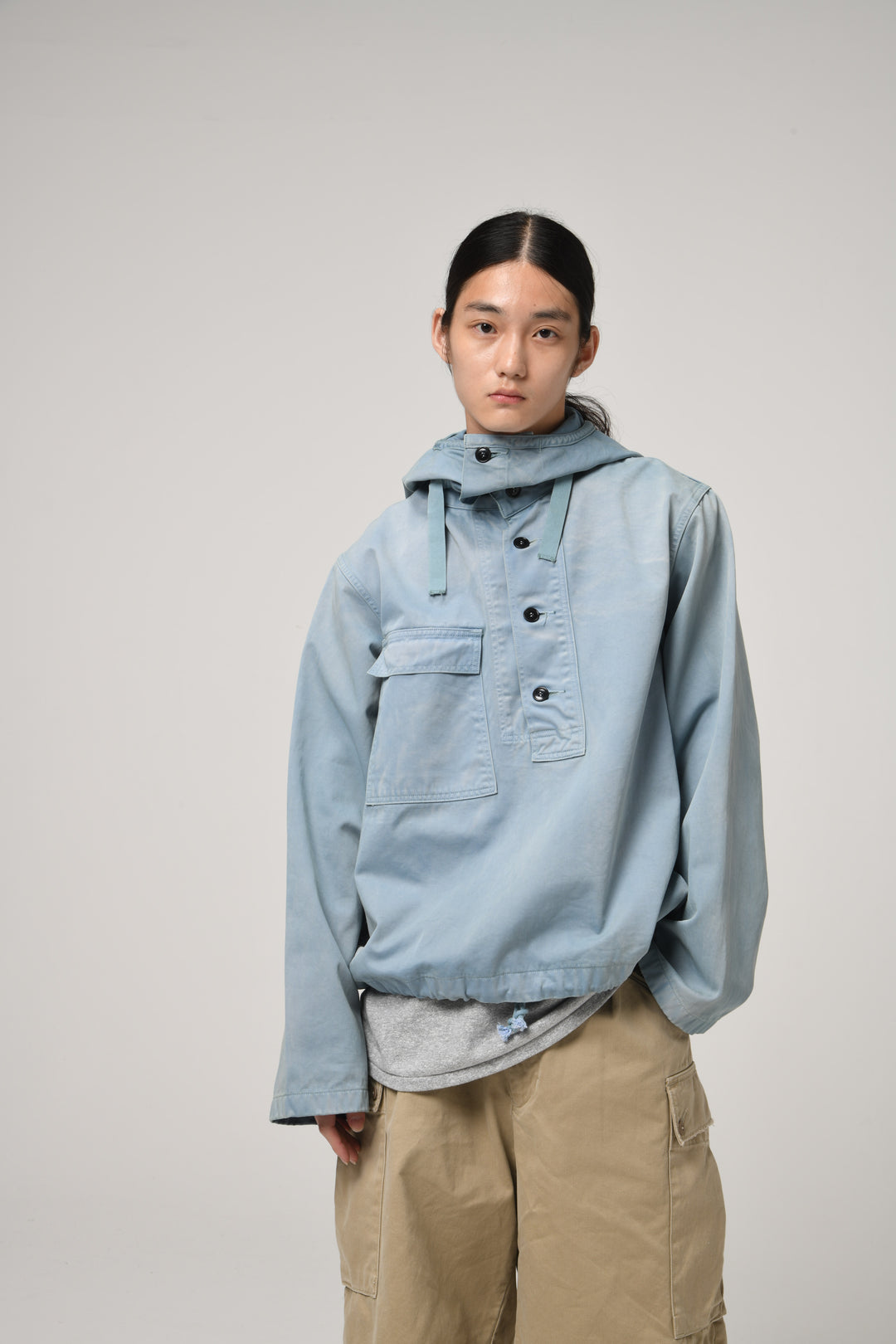 USN SALVAGE PARKA DYED UNIT AGED - BLUE