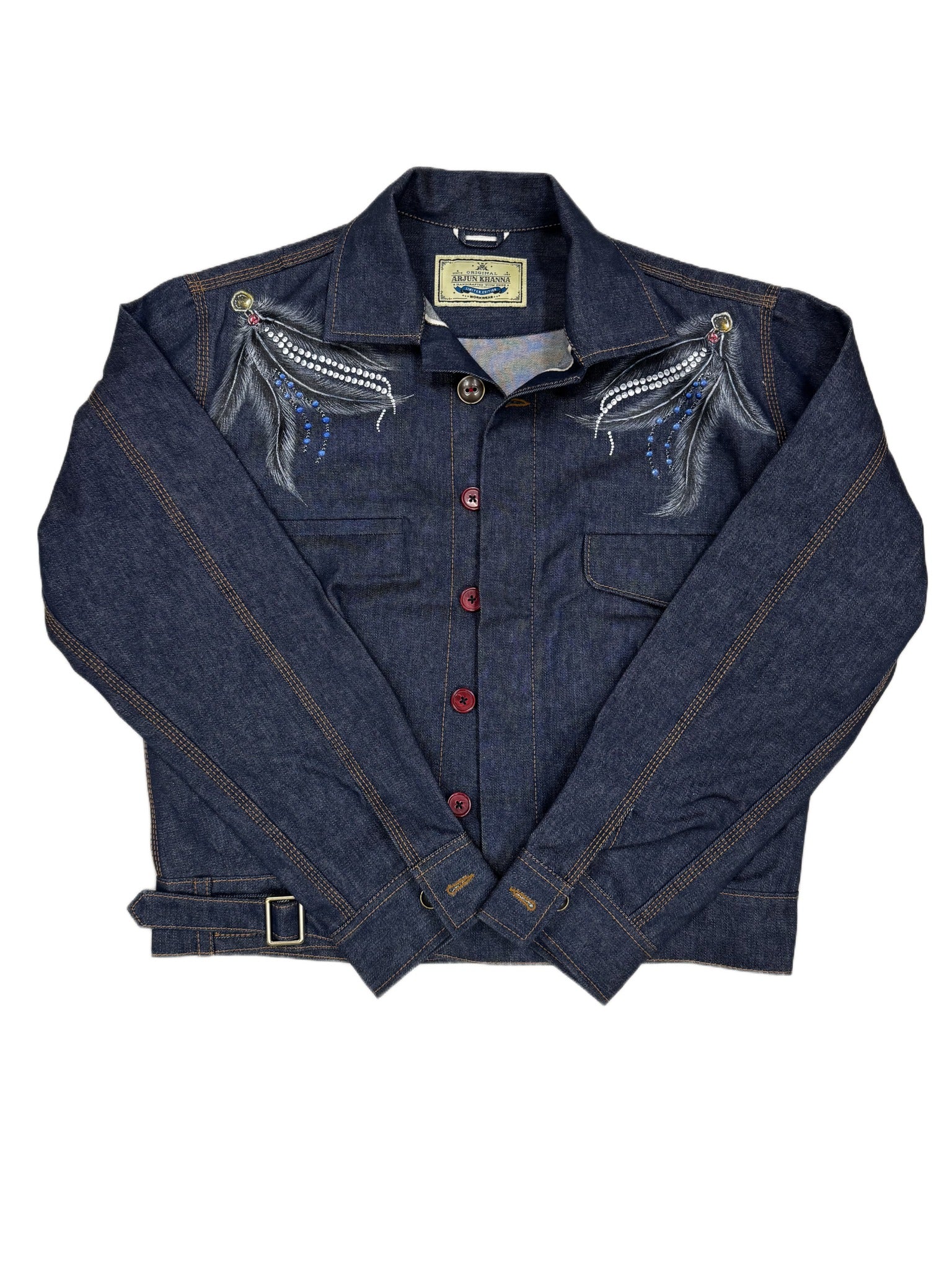 AK/PR/LOT2/JKT/026 Army Bomber Indian Chief - INDIGO