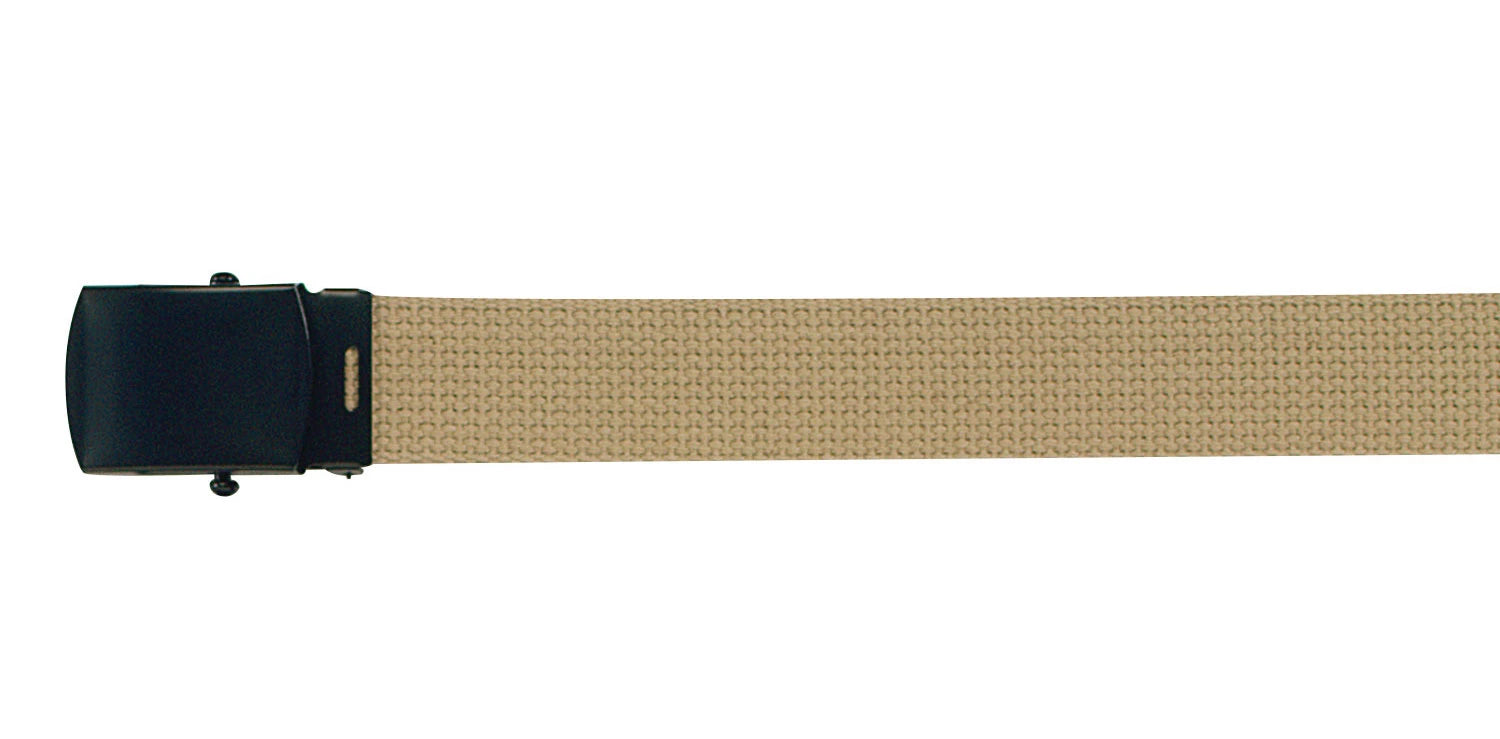 Web Belt with Buckle - KHAKI