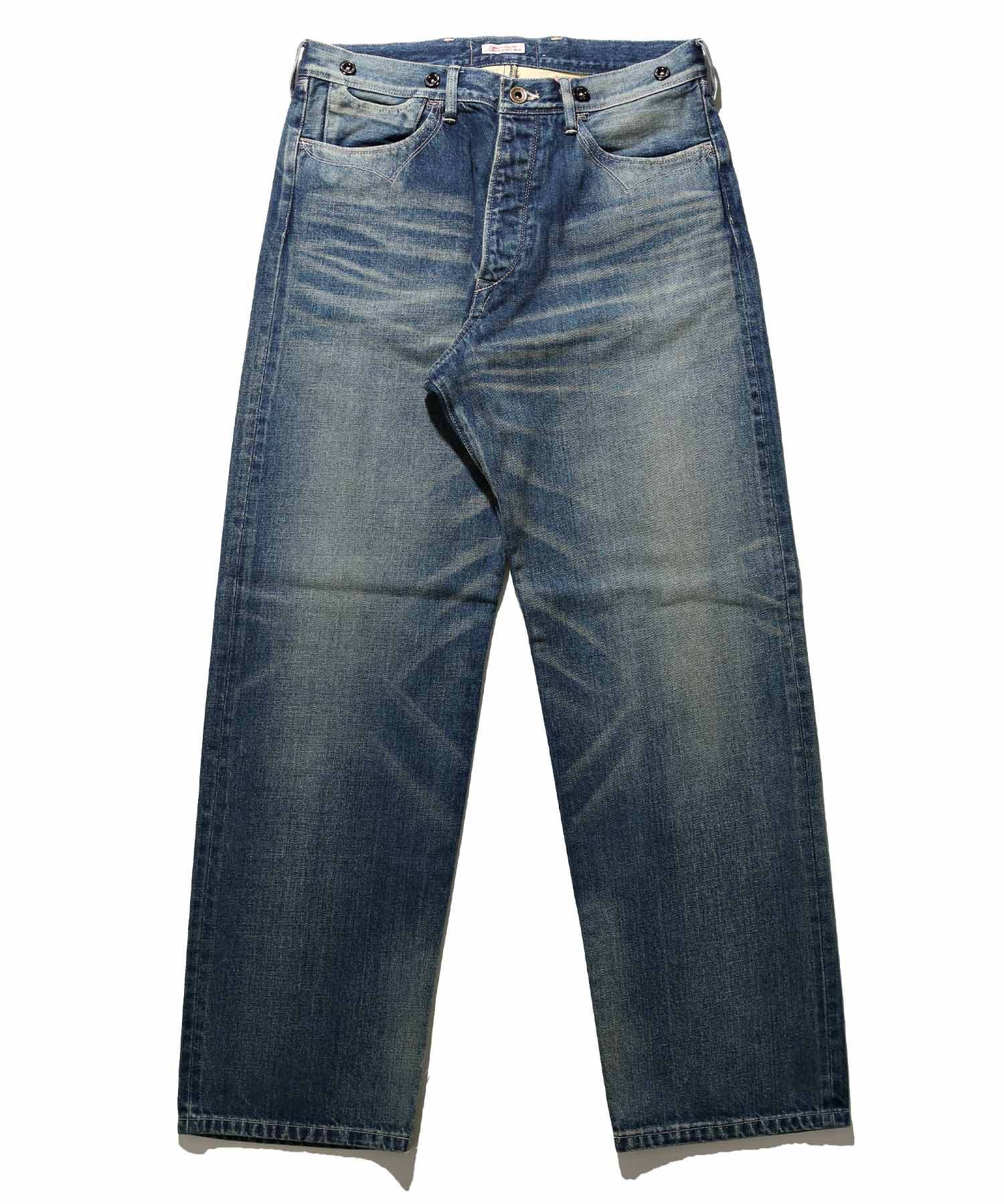GS2529917A USED PITMANS DENIM WAIST OVEROLLS - LIGHT BLUE