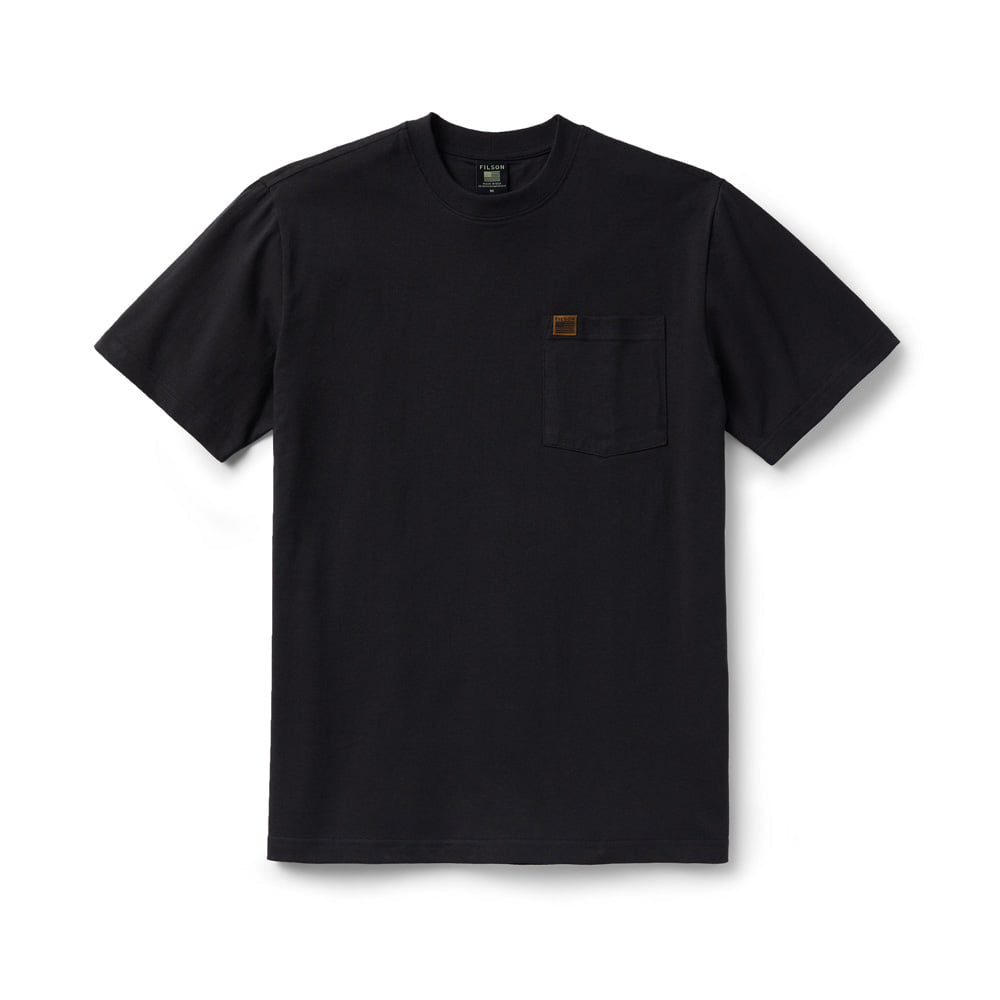 PIONEER SOLID ONE POCKET TEE S/S - BLACK