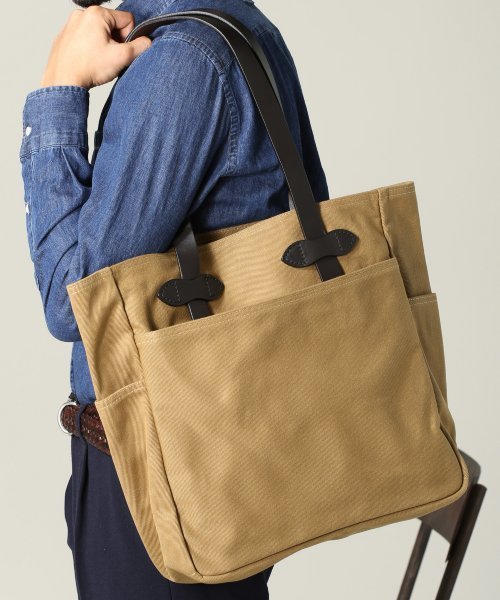 TOTE WITH OUT ZIPPER - TAN