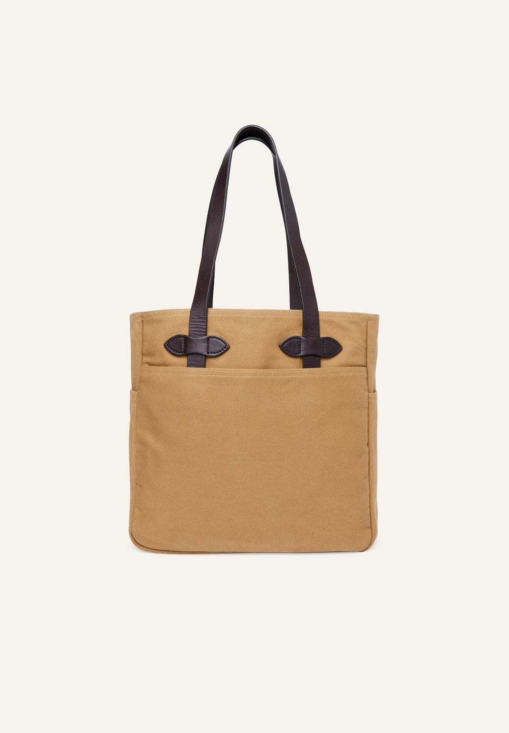 TOTE WITH OUT ZIPPER - TAN