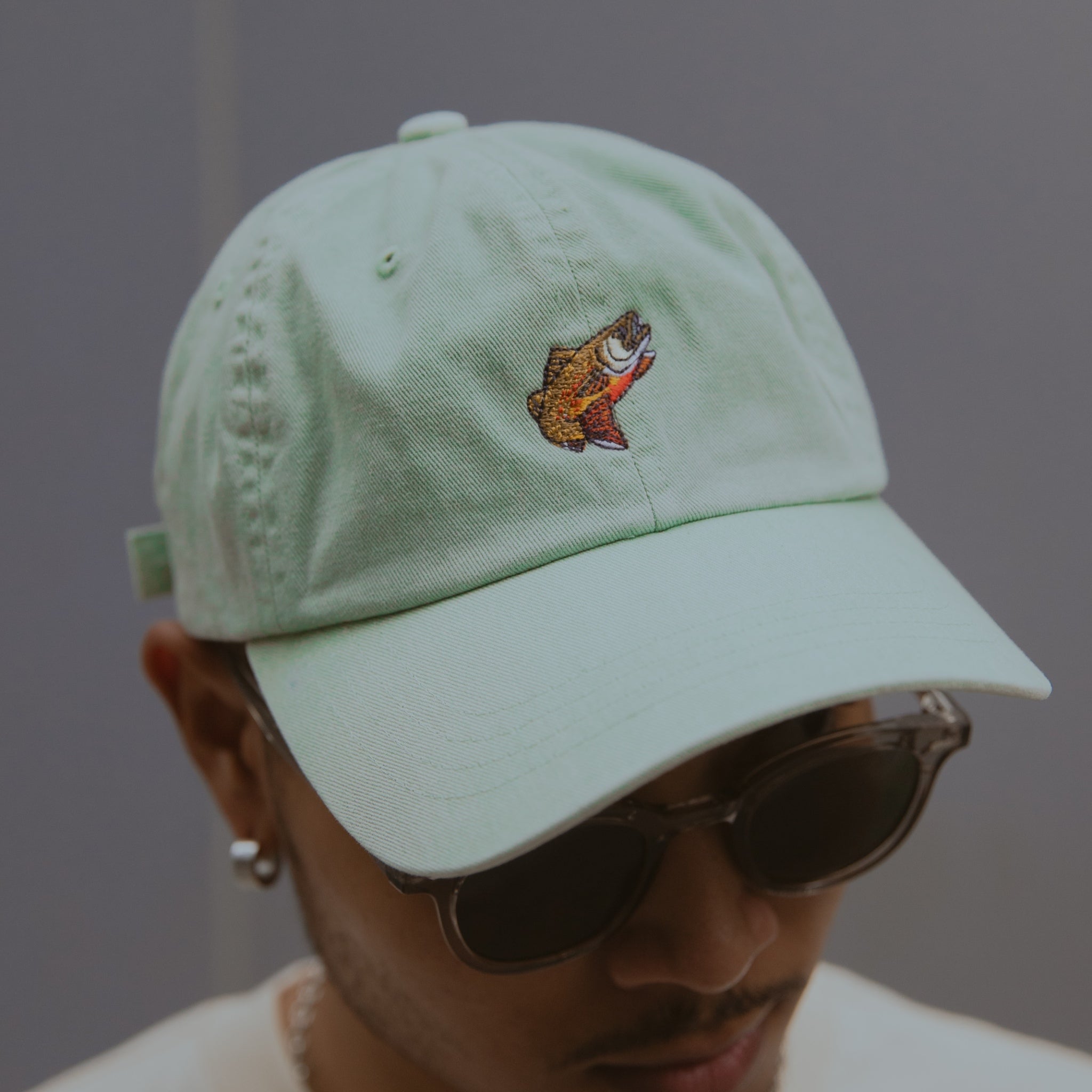 WASHED LOW-PROFILE LOGGER CAP - MINT/TROUT