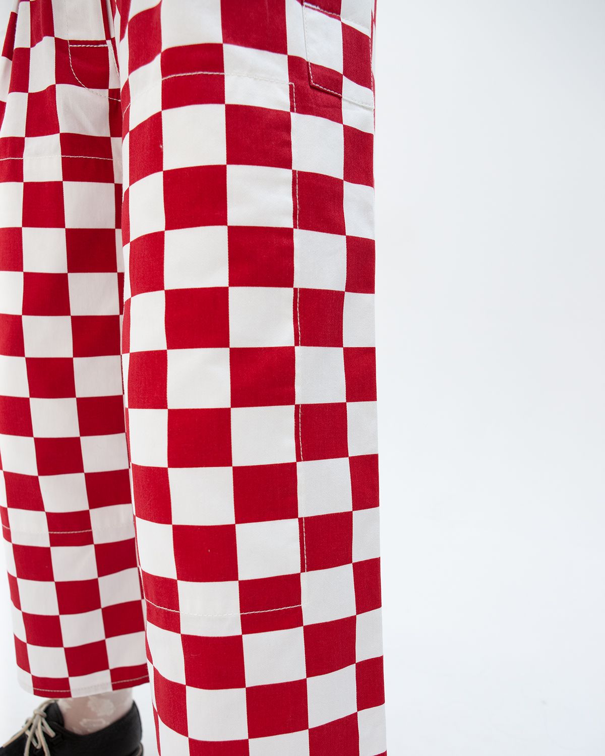 BURNOUT PANTS - RED CHECK