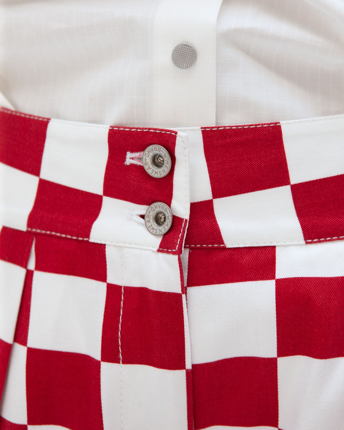BURNOUT PANTS - RED CHECK