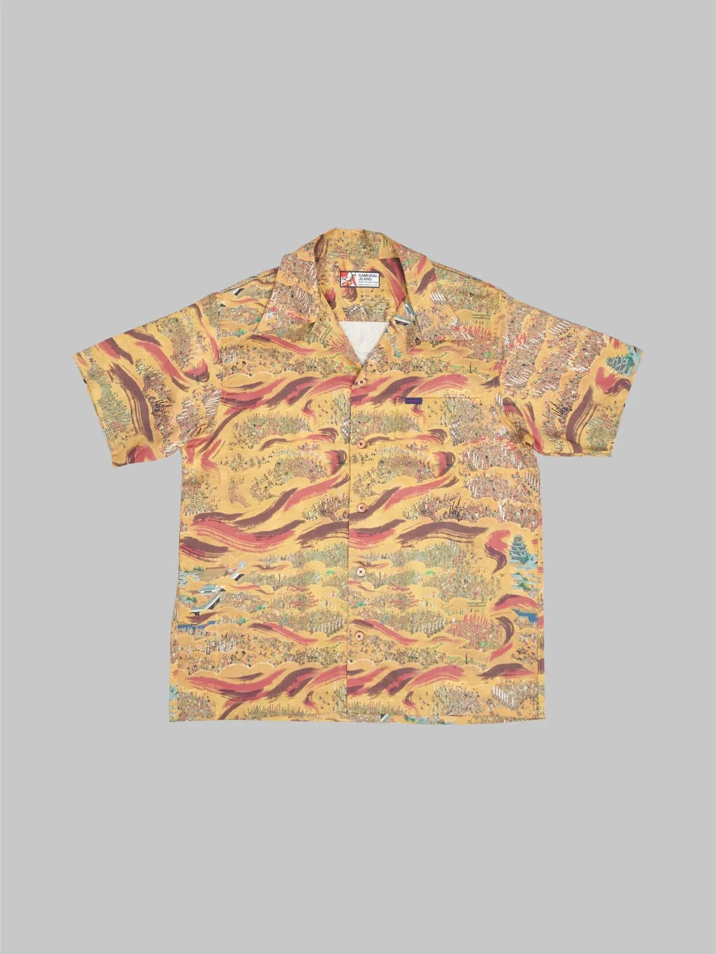 SSA24-NJ SAMURAI ORIGINAL HAWAIIAN SHIRTS - MUSTARD