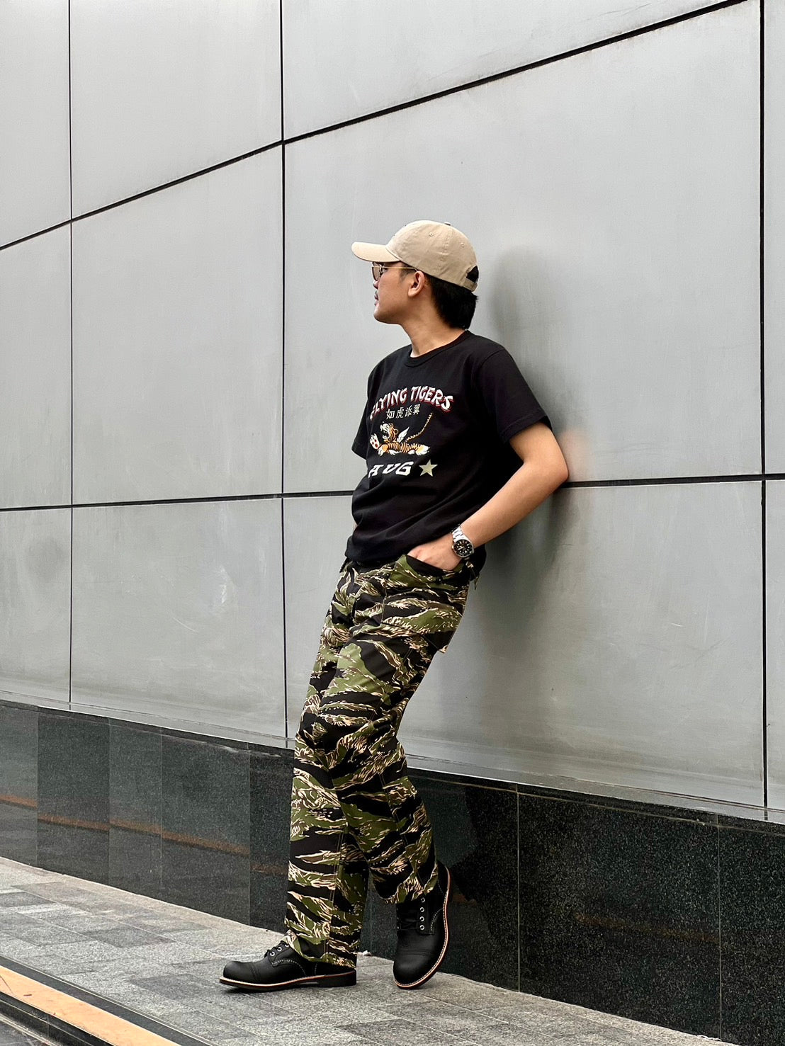 P43 CARGO TROUSERS - TIGER CAMO