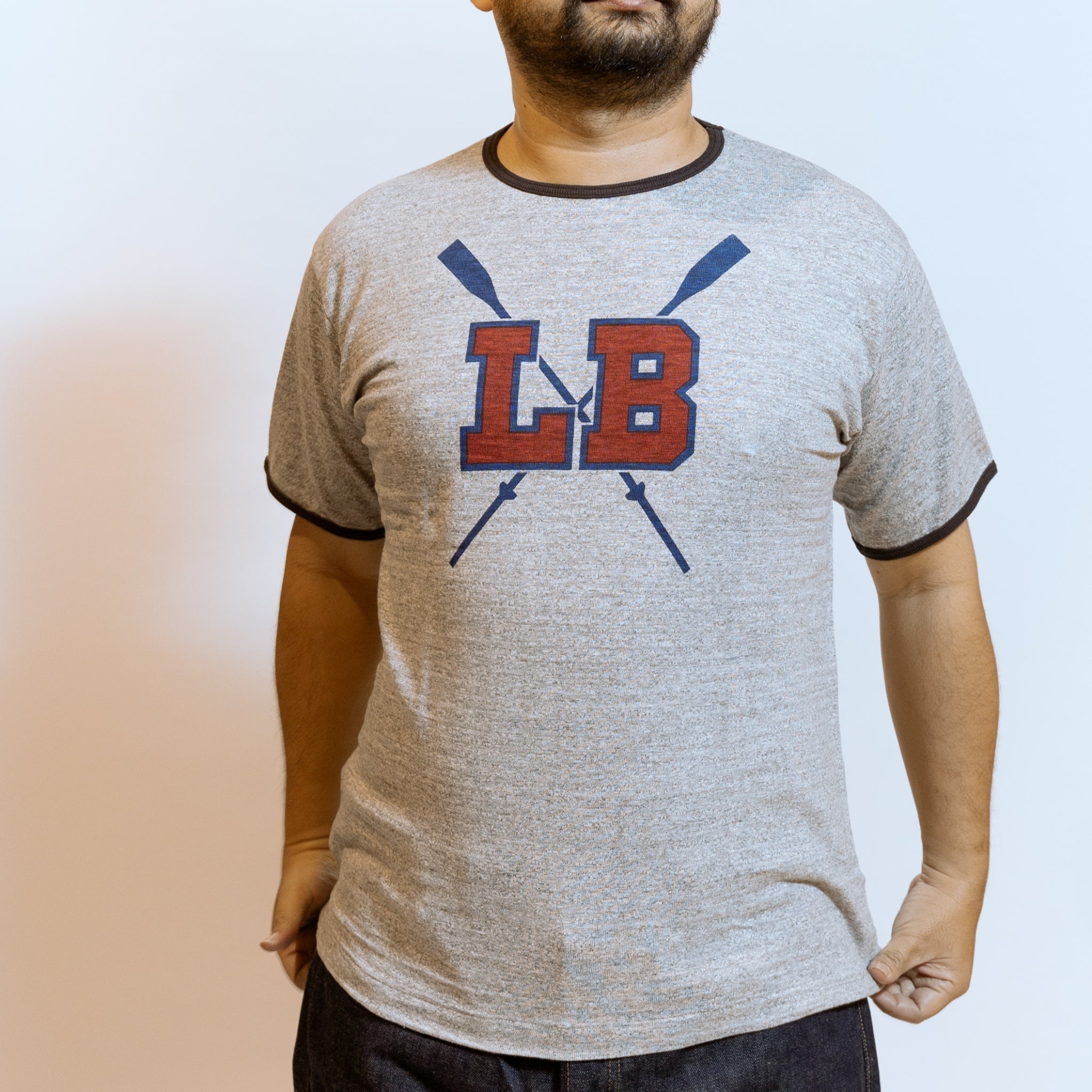 4059 RINGER T-SHIRT LB - HEATHER GREY