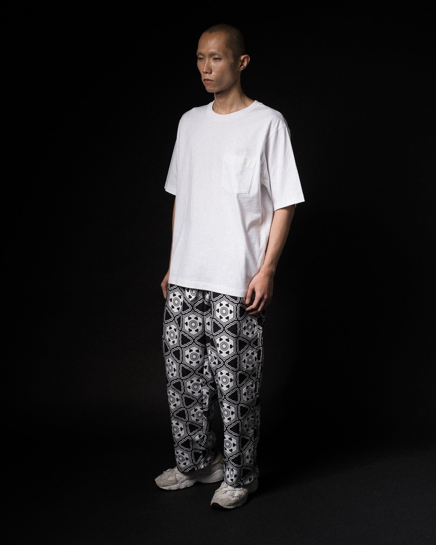 GOTCH JINJYA TRIBAL PANTS - BLACK/WHITE