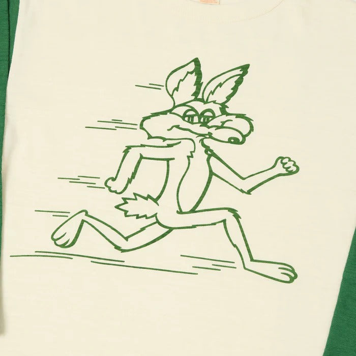 4800 3/4 SLEEVE BASEBALL TEE COYOTE - L GREEN/CREAM