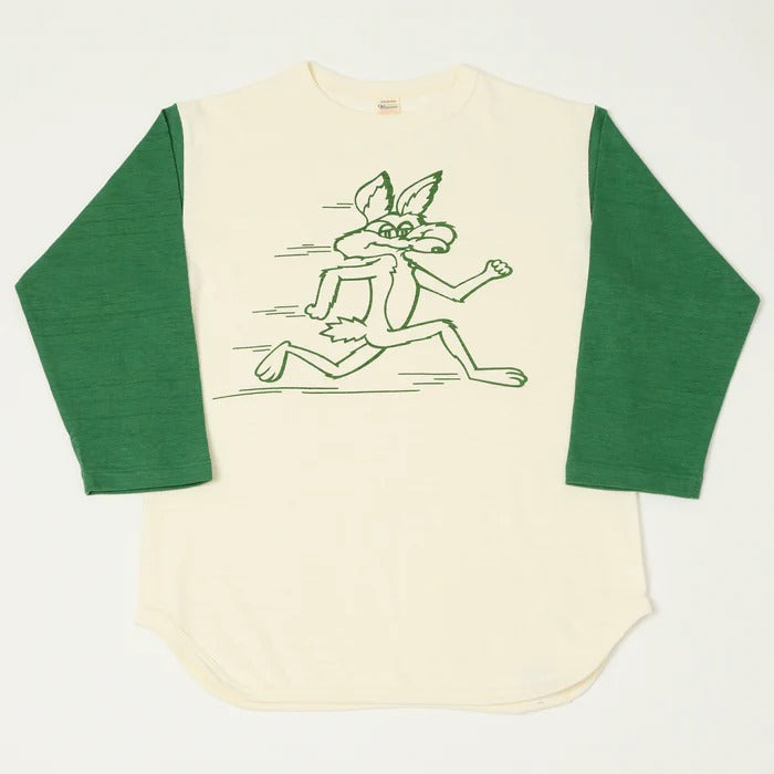4800 3/4 SLEEVE BASEBALL TEE COYOTE - L GREEN/CREAM