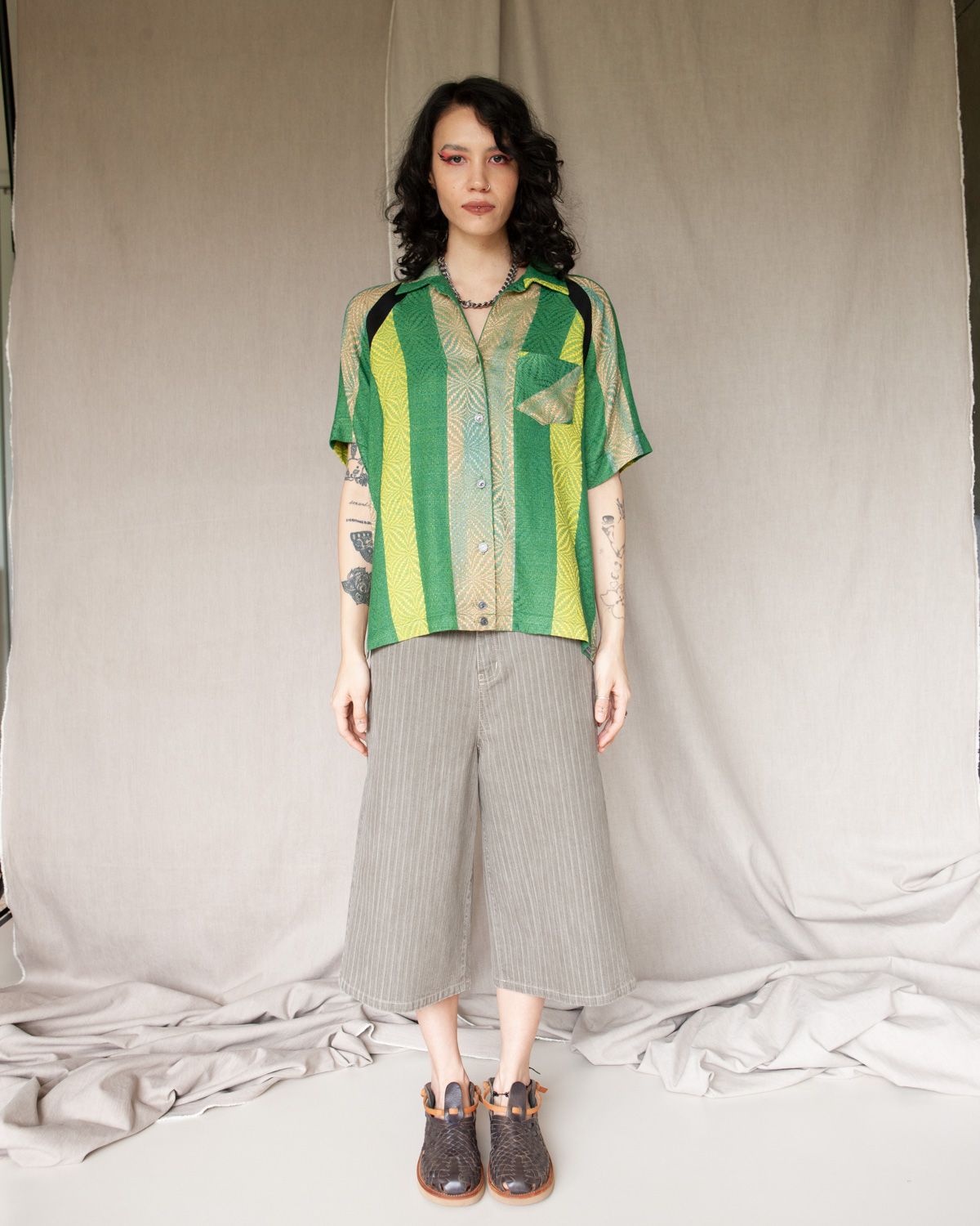 BOWL SHIRT - GREEN STRIPE