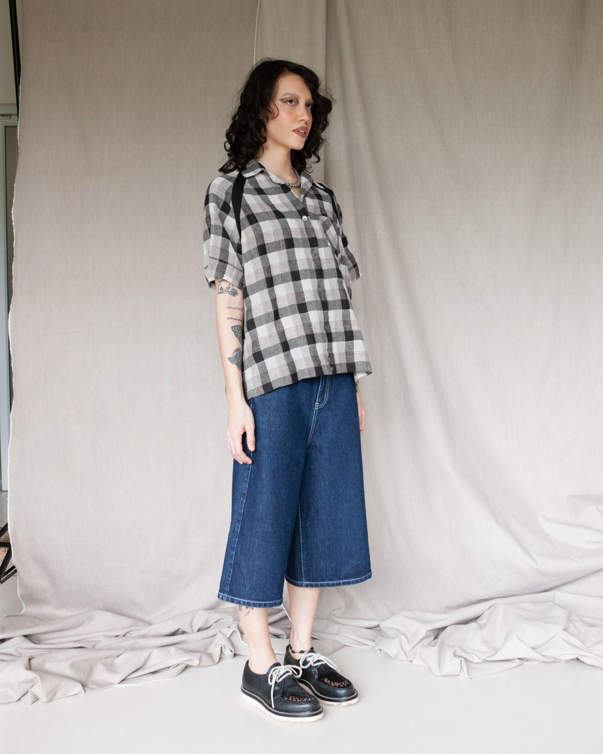 BOWL SHIRT - GREY CHECK