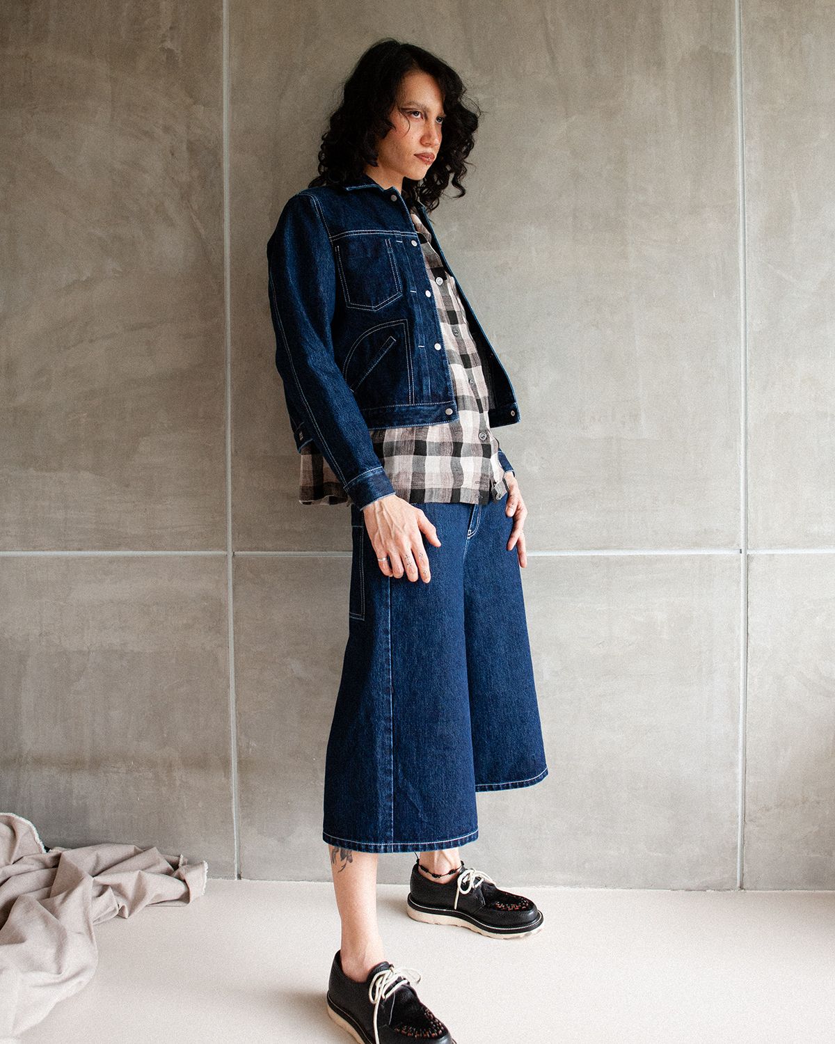 BOWL SHIRT - GREY CHECK