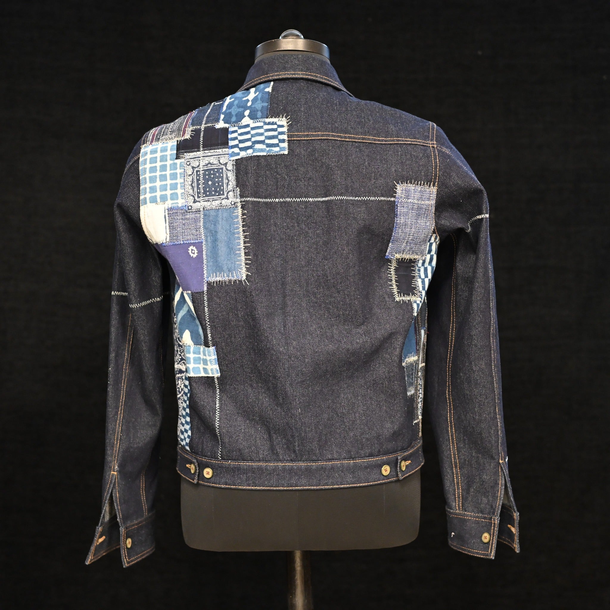 AK/PR/LOT1/JKT/013 Brando Sqd Patch Pocket Denim Jacket (Japan Selv) - INDIGO