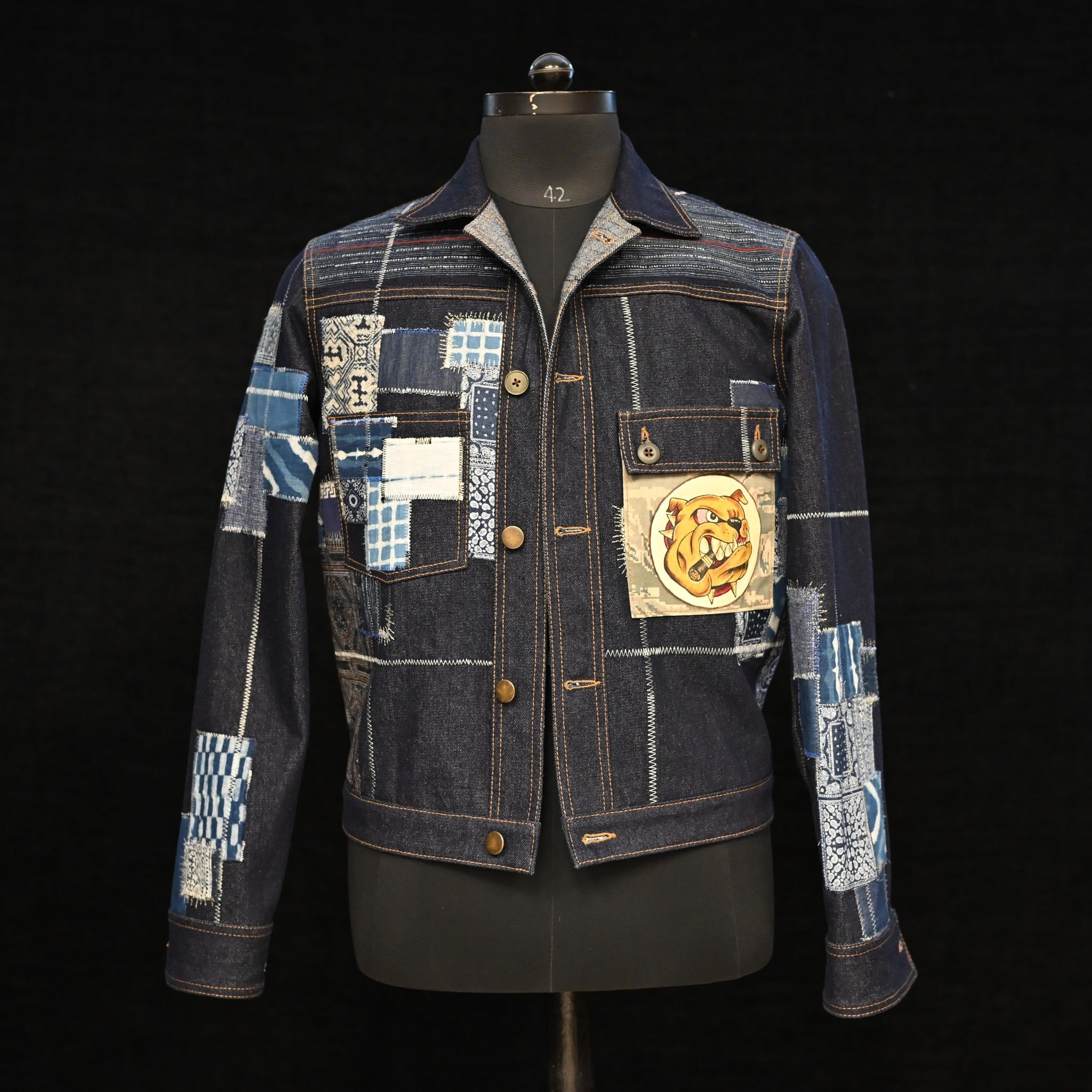 AK/PR/LOT1/JKT/014 Brando Sqd Patch Pocket Denim Jacket (Japan Selv) - INDIGO