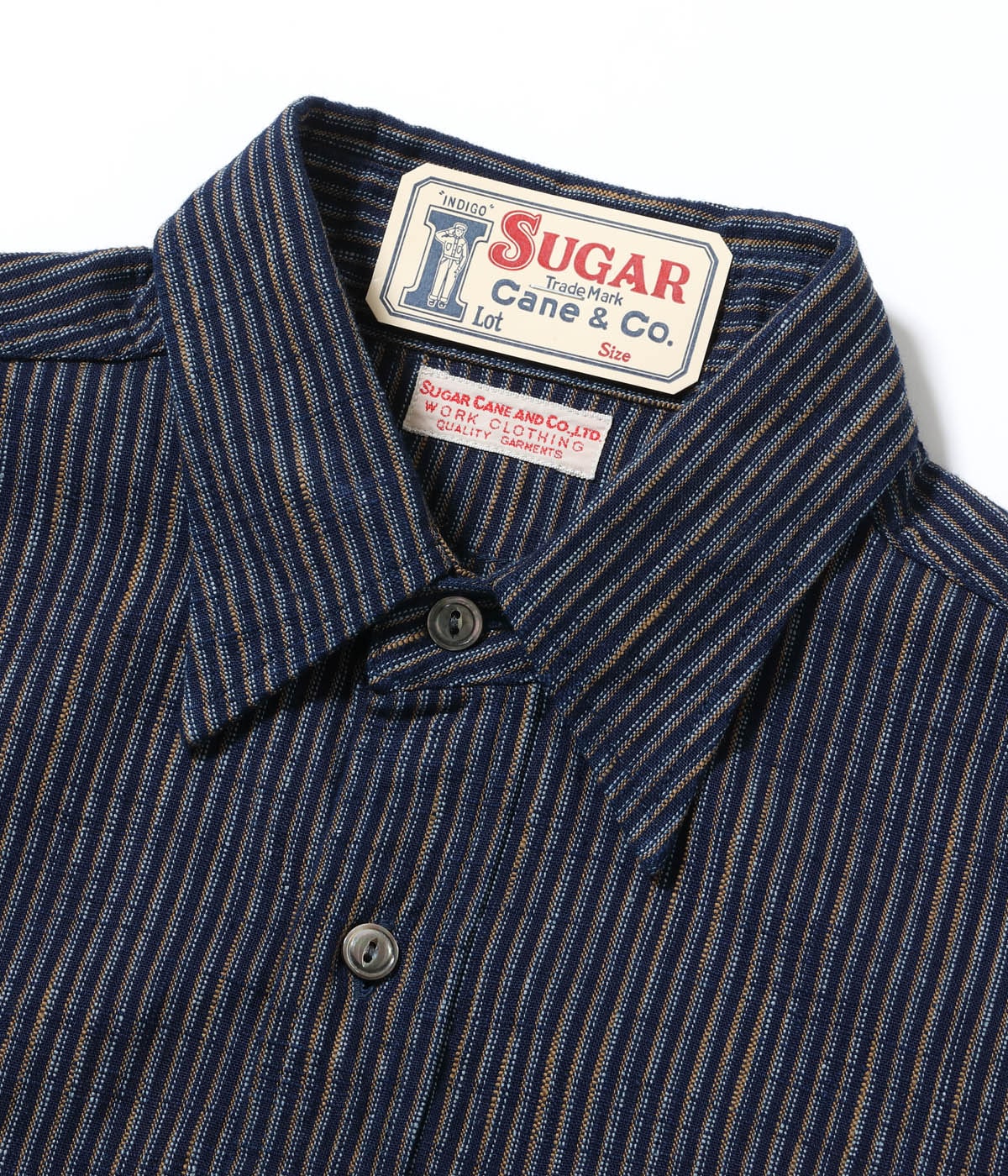 SC29385 FICTION ROMANCE 7.2oz. INDIGO STRIPE WORK SHIRT - INDIGO