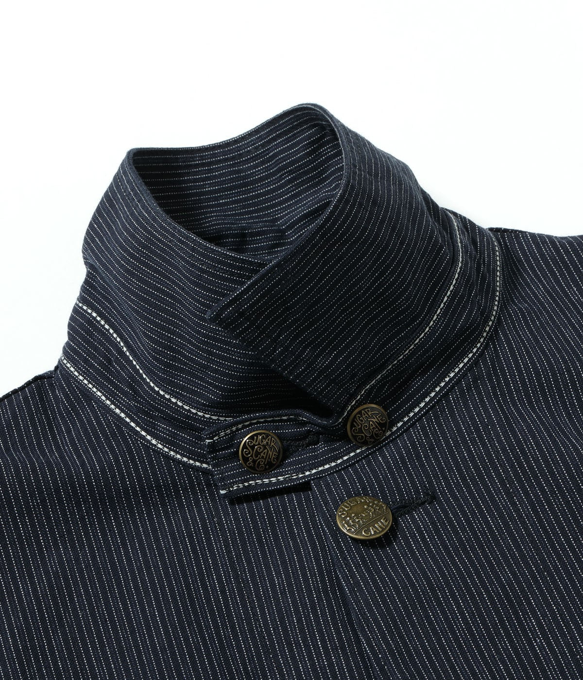SC15700 FICTION ROMANCE 8oz. INDIGO STRIPE WORK COAT - INDIGO