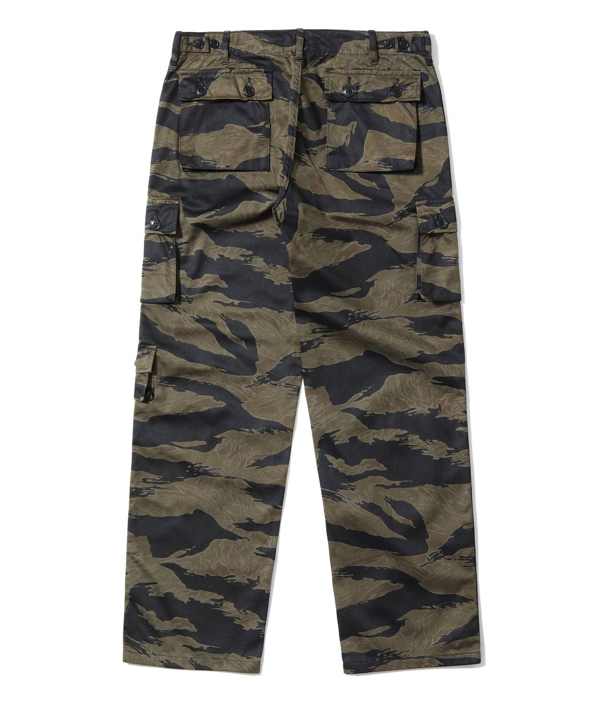 BR42594 WILLIAM GIBSON COLLECTION BLACK TIGER PATTERN TROUSERS OVER DYE - BLACK