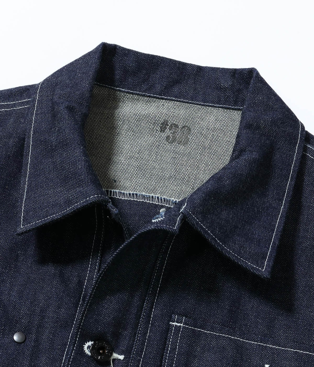 BR15886 US MARINE CORPS M-1944 DENIM CIVILIAN UTILITY JACKET - INDIGO