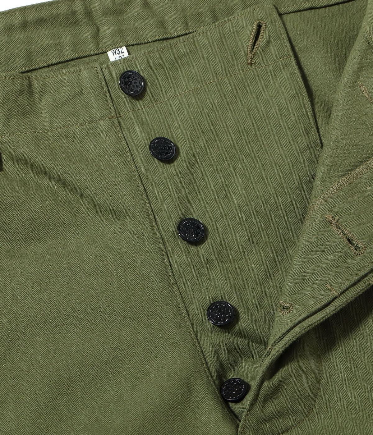 BR42638 TROUSERS HERRINGBONE TWILL SPECIAL - OLIVE