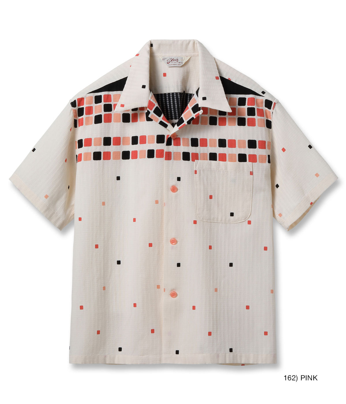 SH39717 DOBBY COTTON OPEN SHIRT “SQUARE” - PINK