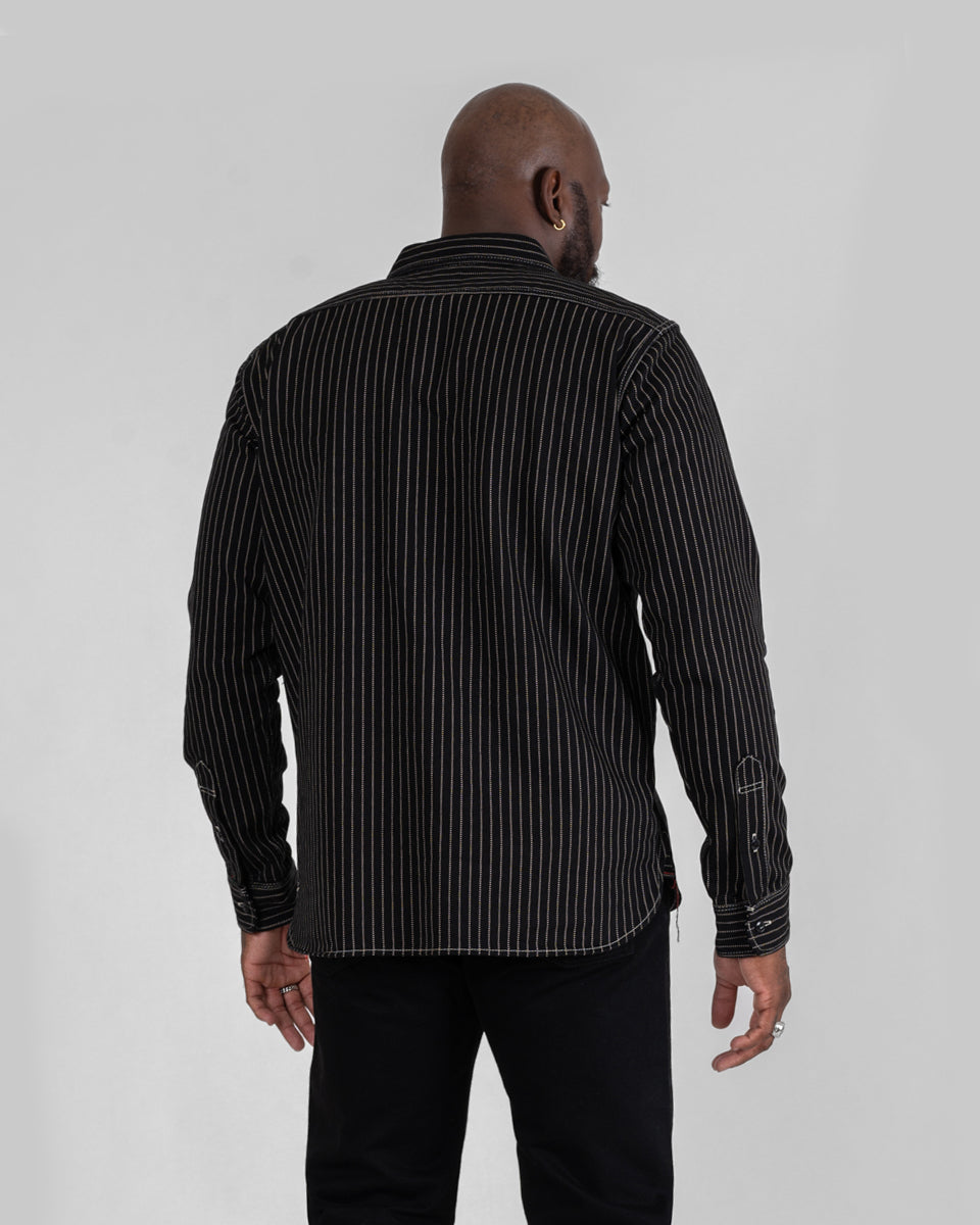 IHSH-266-BLK 12oz Wabash Work Shirt - BLACK