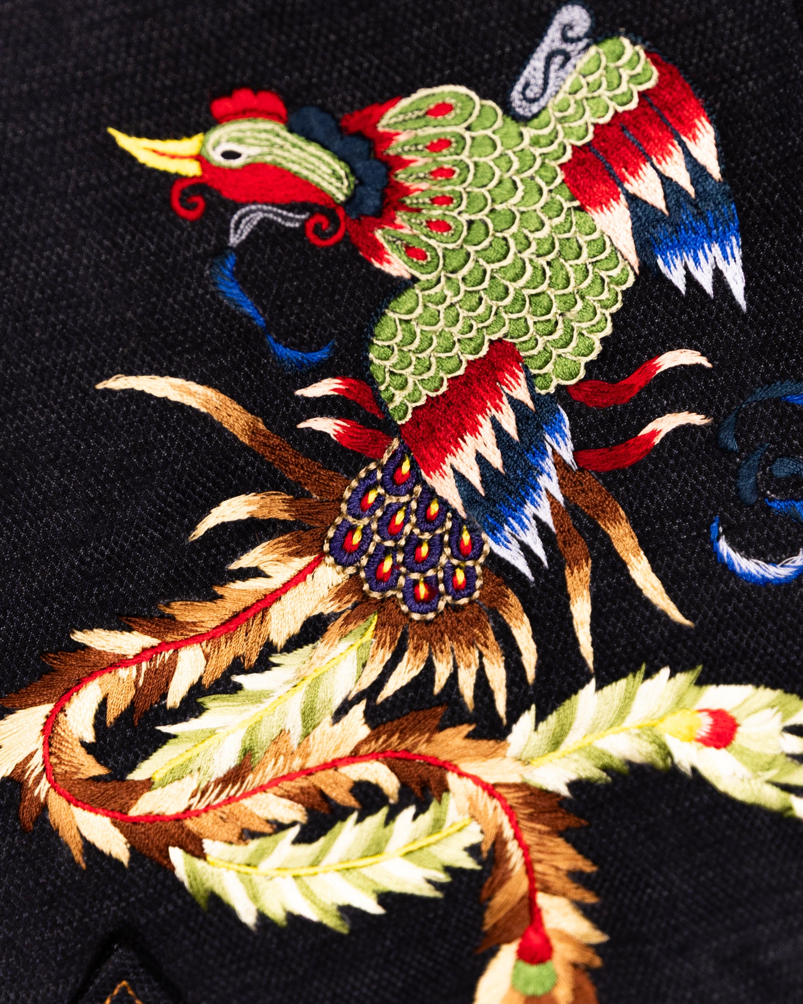 AK/PR/LOT1/SHRT041 Blue Ribbed Birds of Paradise Cotton Shirt with Pocket - INDIGO