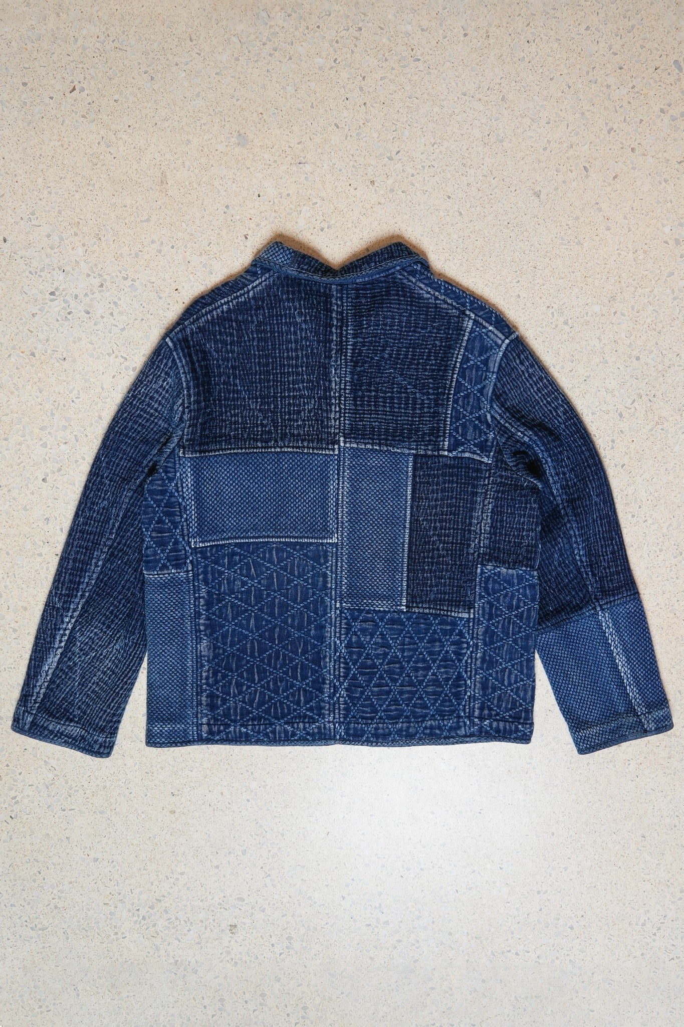 SASHIKO&KENDO LIGHT WASH FRENCH JACKET - INDIGO