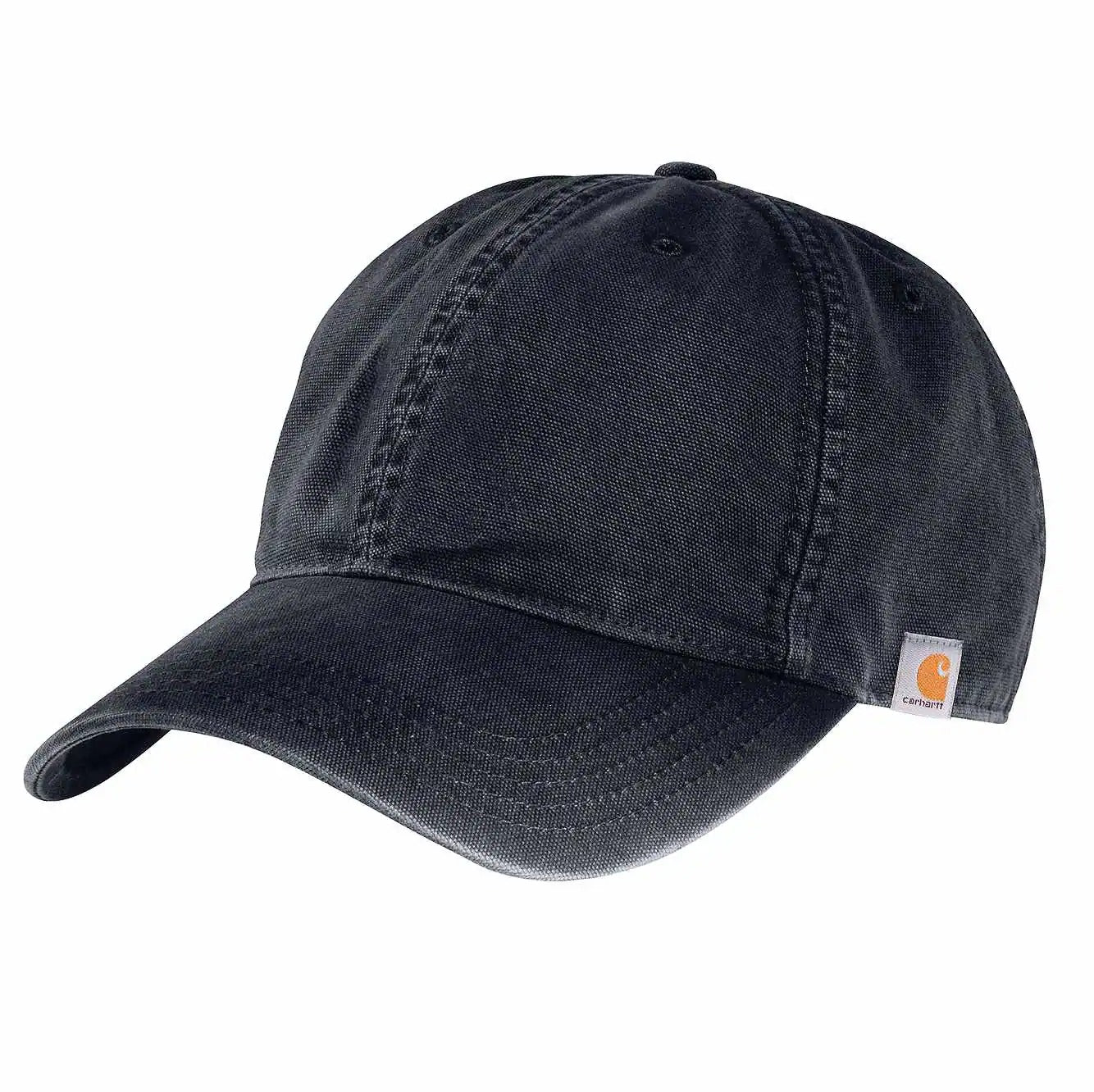COTTON CANVAS CAP - BLACK