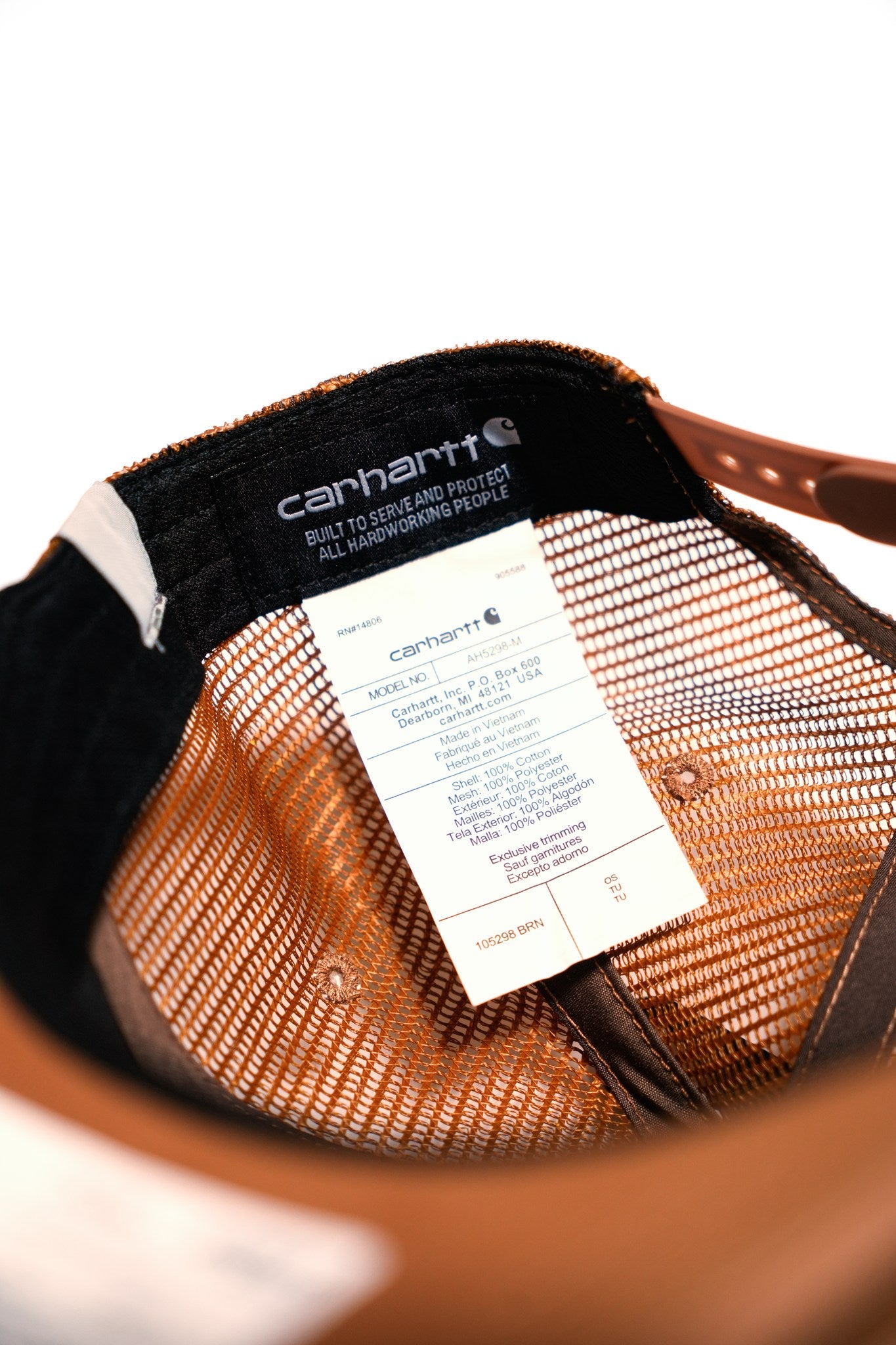CANVAS MESH-BACK CAP - CARHARTT BROWN