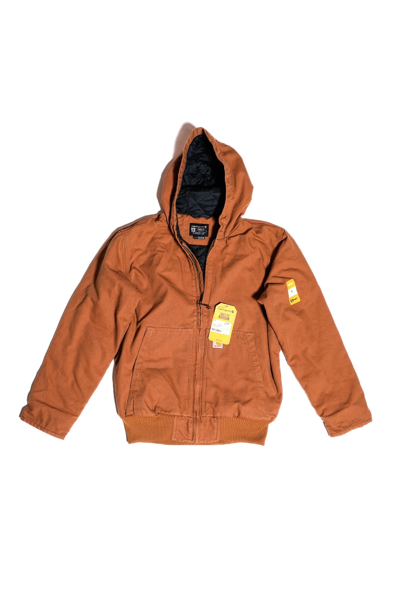 LOOSE FIT WASHED DUCK INSULATED ACTIVE JACKET - CARHARTT BROWN