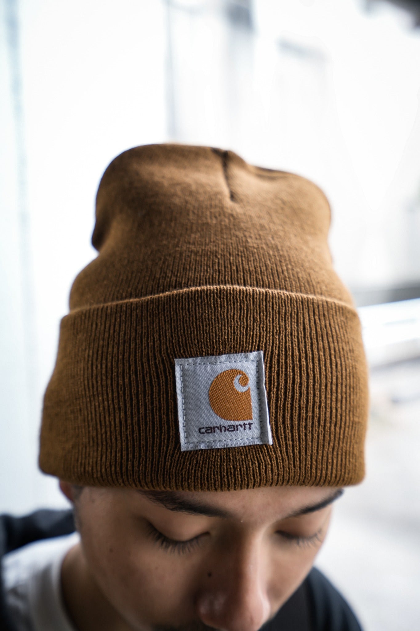 KNIT CUFFED BEANIE - CARHARTT BROWN
