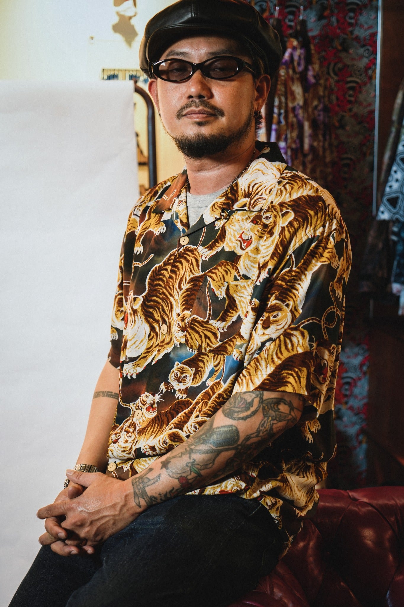 41173 GRADATION ALOHA SHIRT - HUNDRER TIGERS